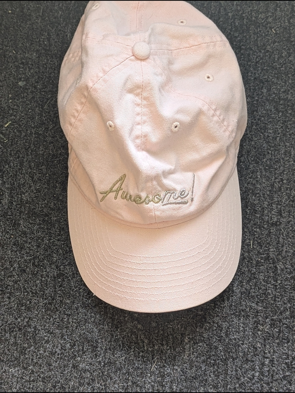 Taylor Swift Pink Baseball Cap with 'Awesome' Embroidery
